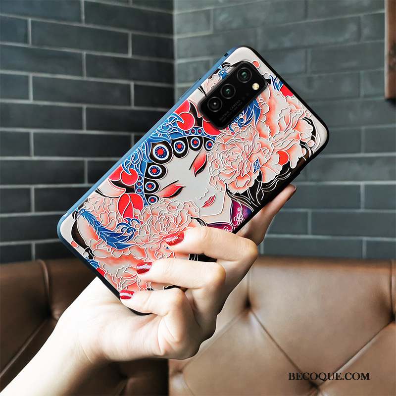 Honor View30 Pro Protection Gaufrage Style Chinois Tendance Coque De Téléphone Silicone