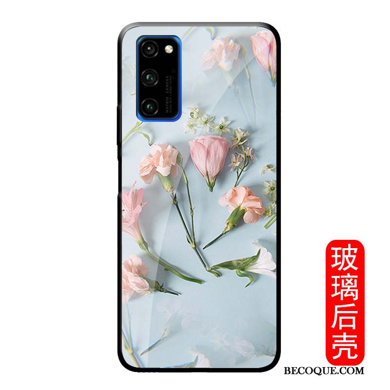 Honor View30 Pro Rose Créatif Silicone Étui Fleur Coque