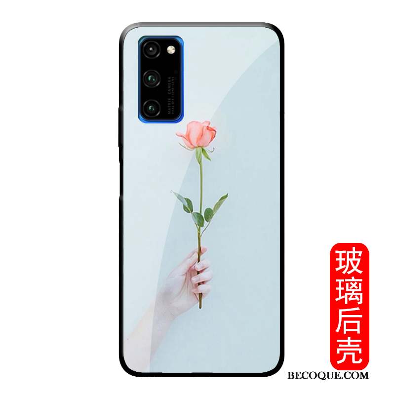 Honor View30 Pro Rose Créatif Silicone Étui Fleur Coque