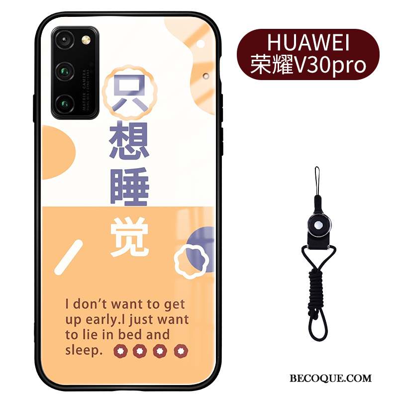 Honor View30 Pro Tout Compris Net Rouge Protection Coque De Téléphone Miroir Étui