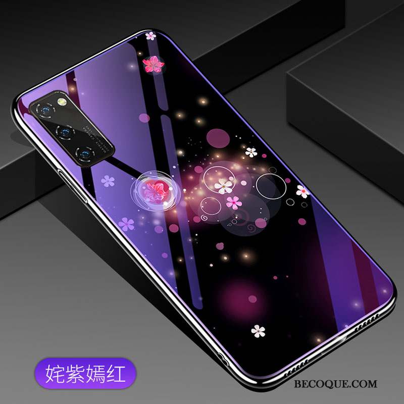 Honor View30 Silicone Net Rouge Style Chinois Tout Compris Coque Violet