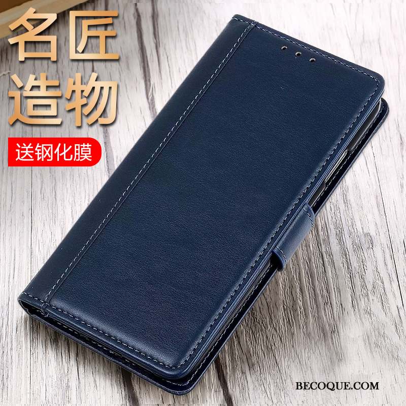 Honor View30 Tendance Coque De Téléphone Bleu Étui En Cuir