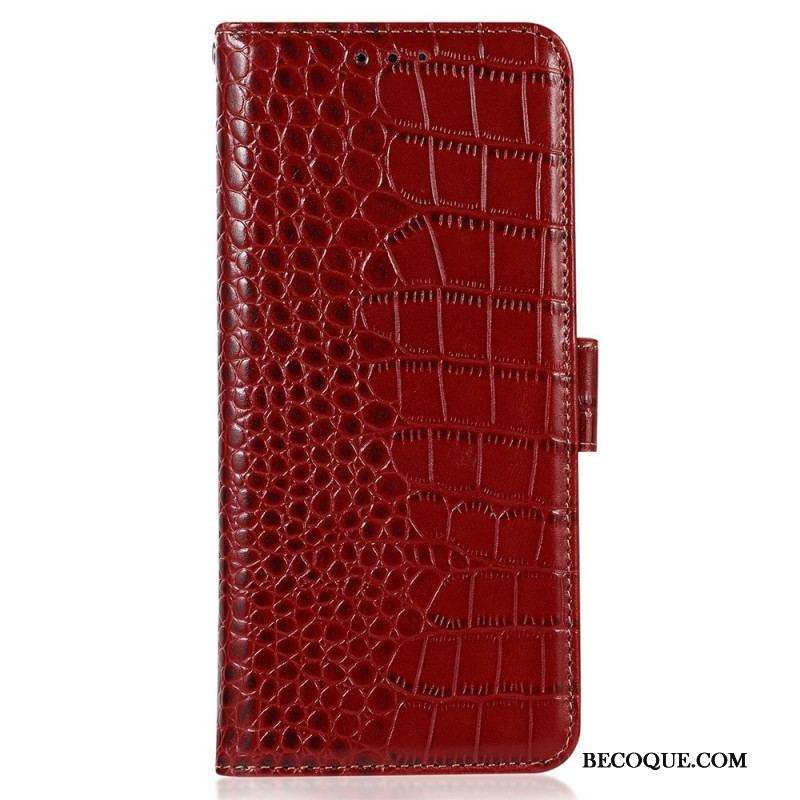 Housse Huawei Mate 50 Pro Style Crocodile RFID