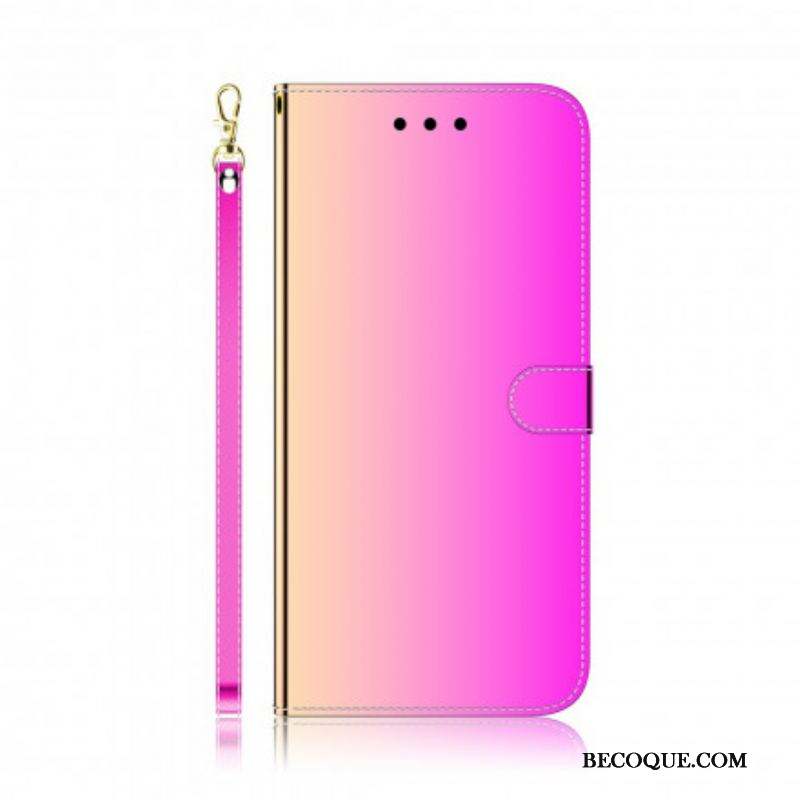 Housse Huawei P50 Pro Simili Cuir Couverture MIroir