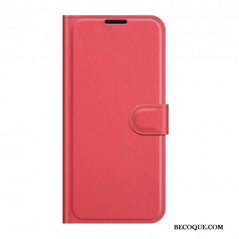 Housse Huawei P50 Pro Style Cuir Litchi Classique