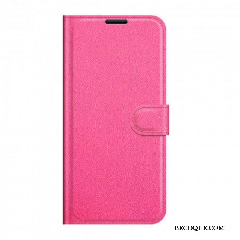 Housse Huawei P50 Pro Style Cuir Litchi Classique