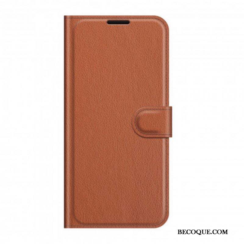 Housse Huawei P50 Pro Style Cuir Litchi Classique