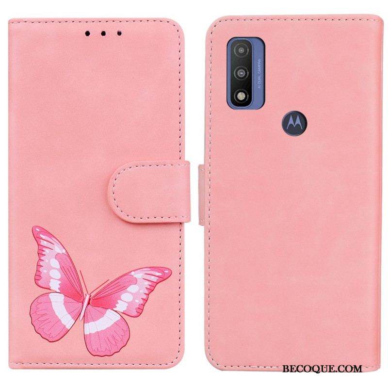 Housse Moto E40 / E30 / E20 Skin-Touch Papillon