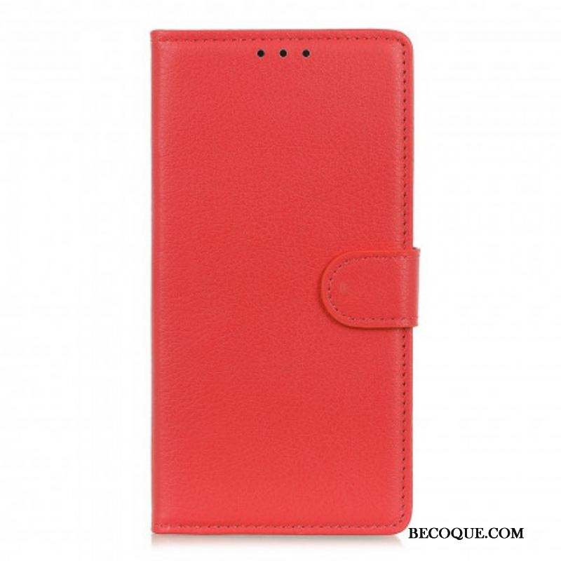 Housse Moto G100 Simili Cuir Litchi Traditionnel