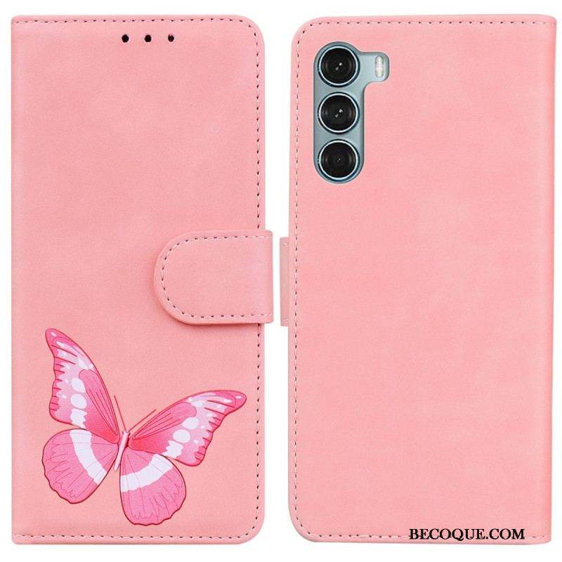 Housse Moto G200 5G Skin-Touch Papillon