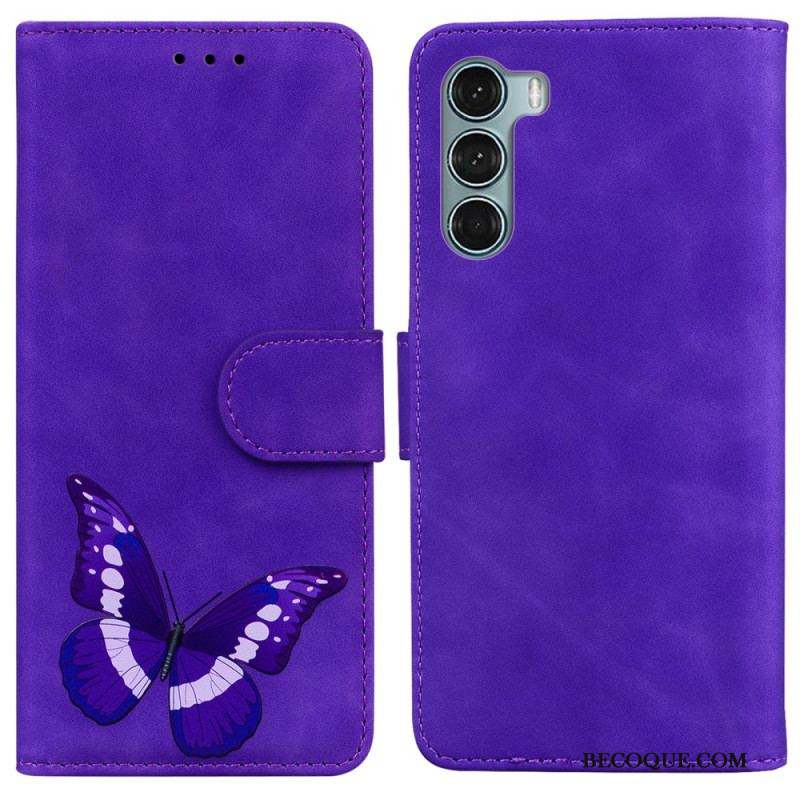 Housse Moto G200 5G Skin-Touch Papillon