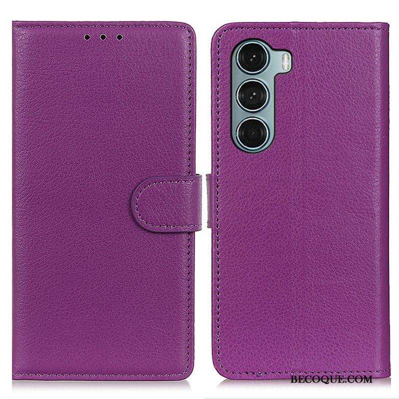 Housse Moto G200 5G Traditionnellement Litchi