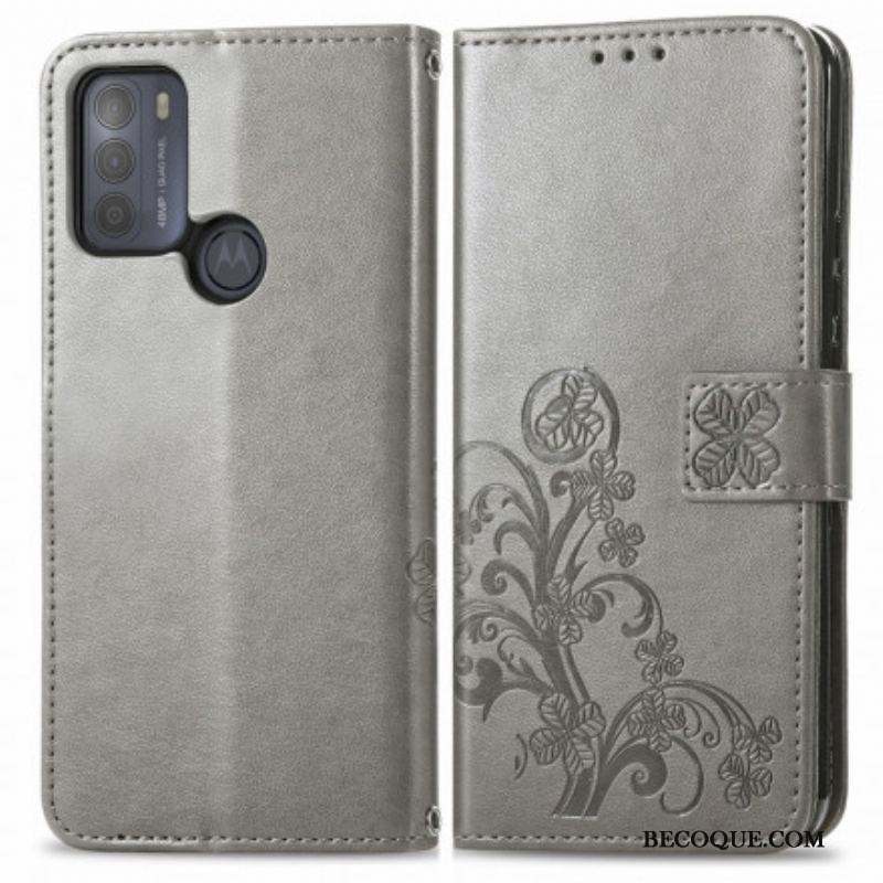 Housse Moto G50 Fleurs d'Asie