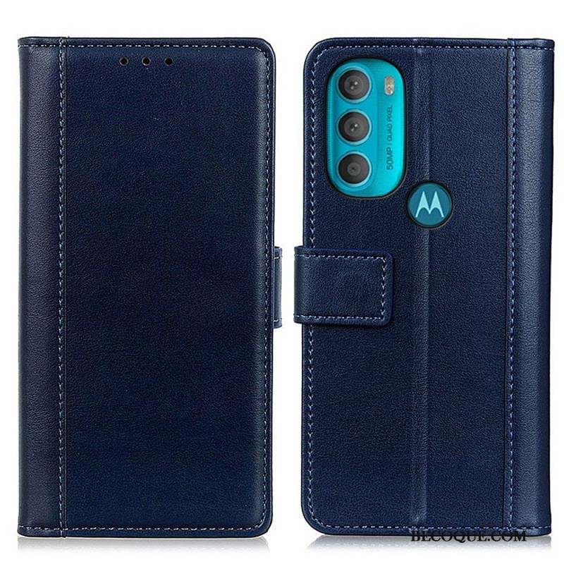 Housse Moto G71 5G Effet Cuir Version Coloré