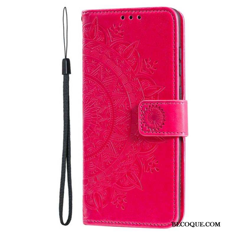 Housse Moto G71 5G Mandala Soleil