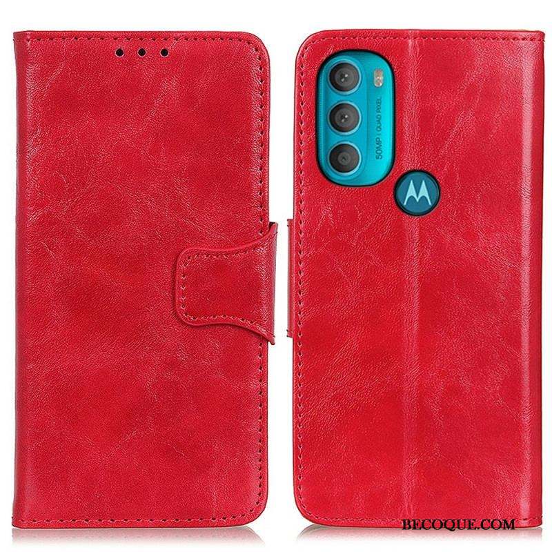 Housse Moto G71 5G Rabat Magnétique Double Face