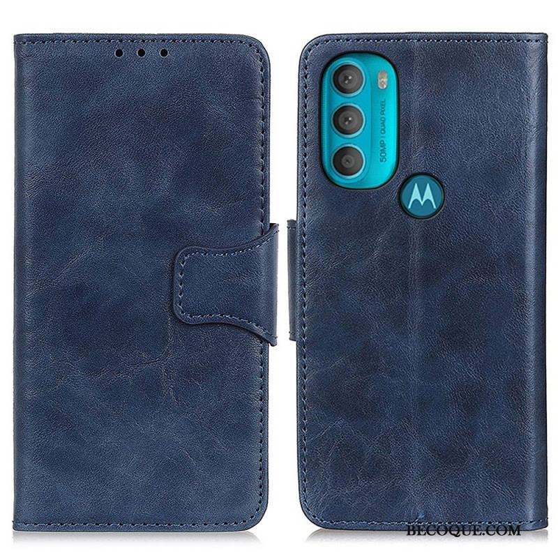 Housse Moto G71 5G Rabat Magnétique Double Face