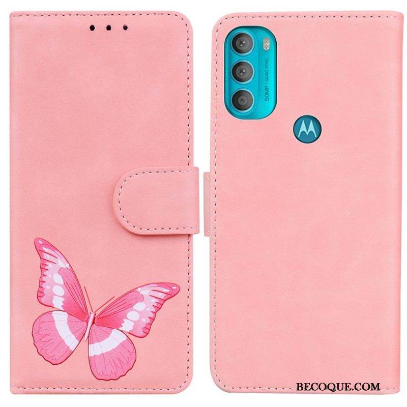 Housse Moto G71 5G Skin-Touch Papillon