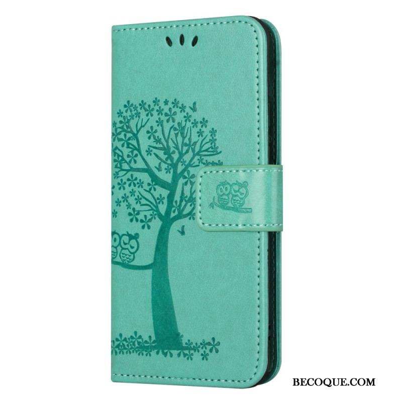 Housse Moto G73 5G Arbre aux Hiboux