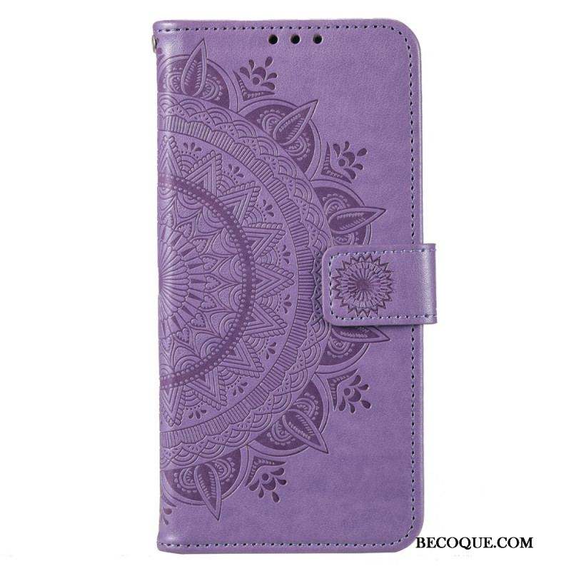 Housse Moto G73 5G Mandala Soleil