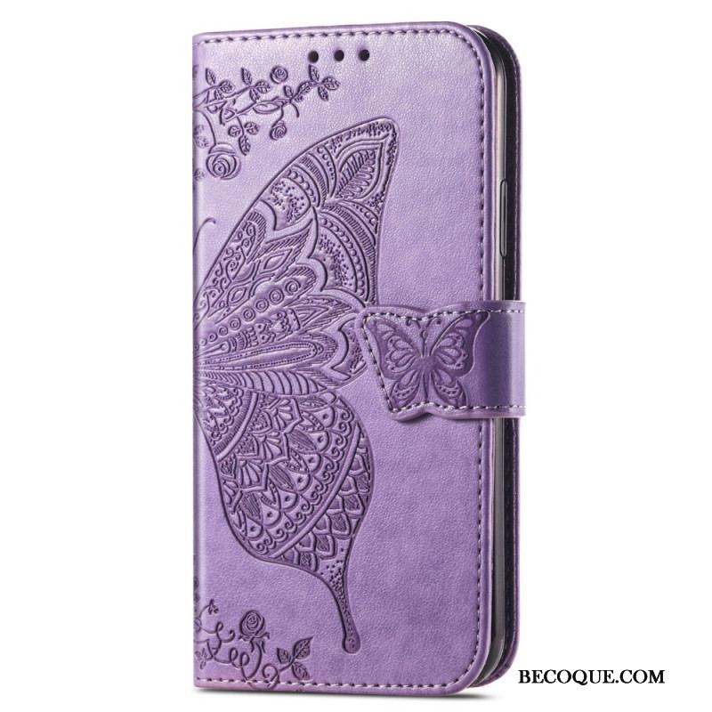 Housse Moto G73 5G Papillon Baroque