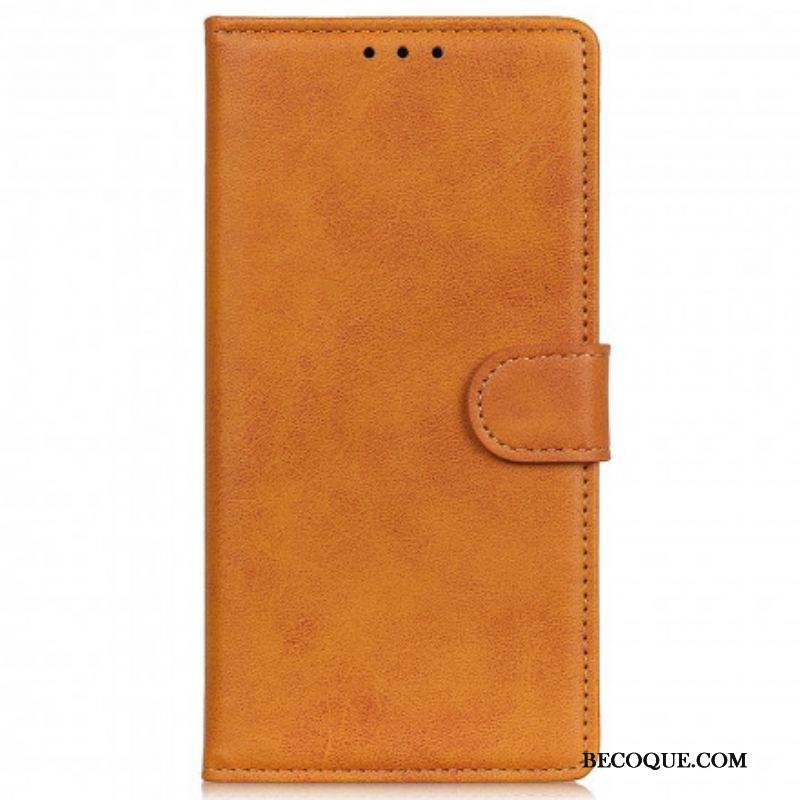 Housse Motorola Edge 20 Lite Effet Cuir Mat