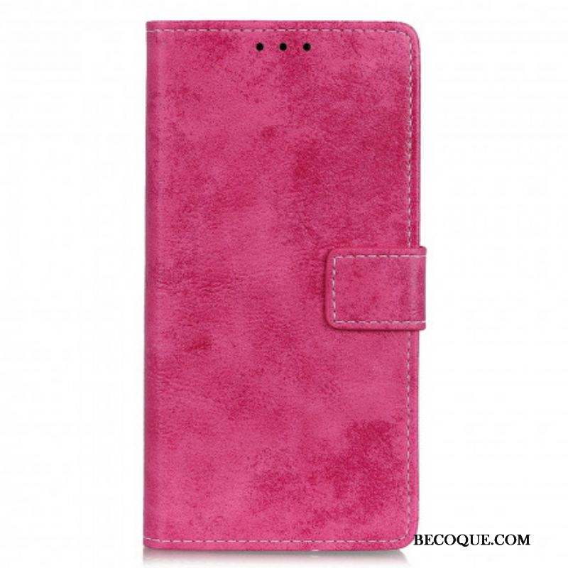 Housse Motorola Edge 20 Pro Simili Cuir Vintage