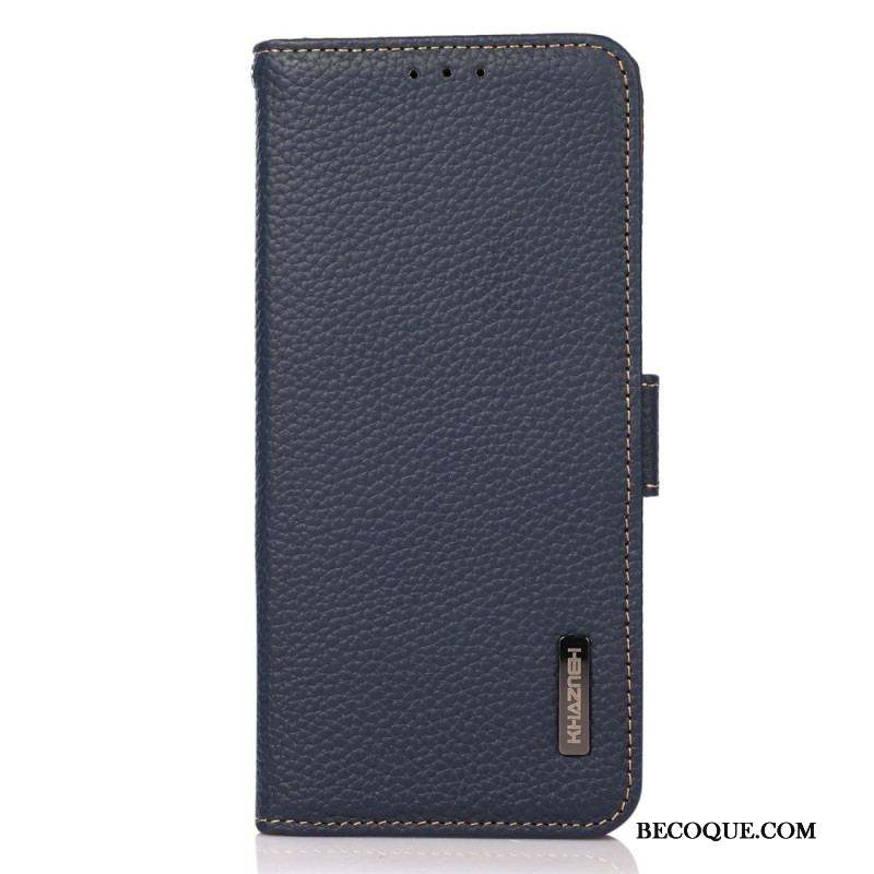 Housse Motorola Edge 40 Pro Cuir Litchi KHAZNEH RFID