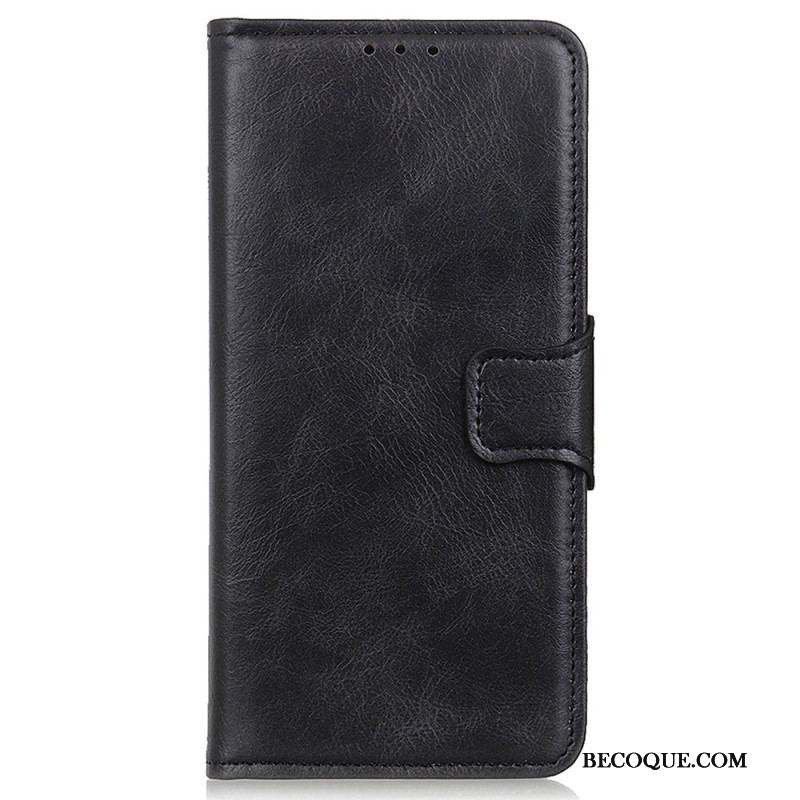 Housse Motorola Edge 40 Pro Style Cuir Fermoir Réversible