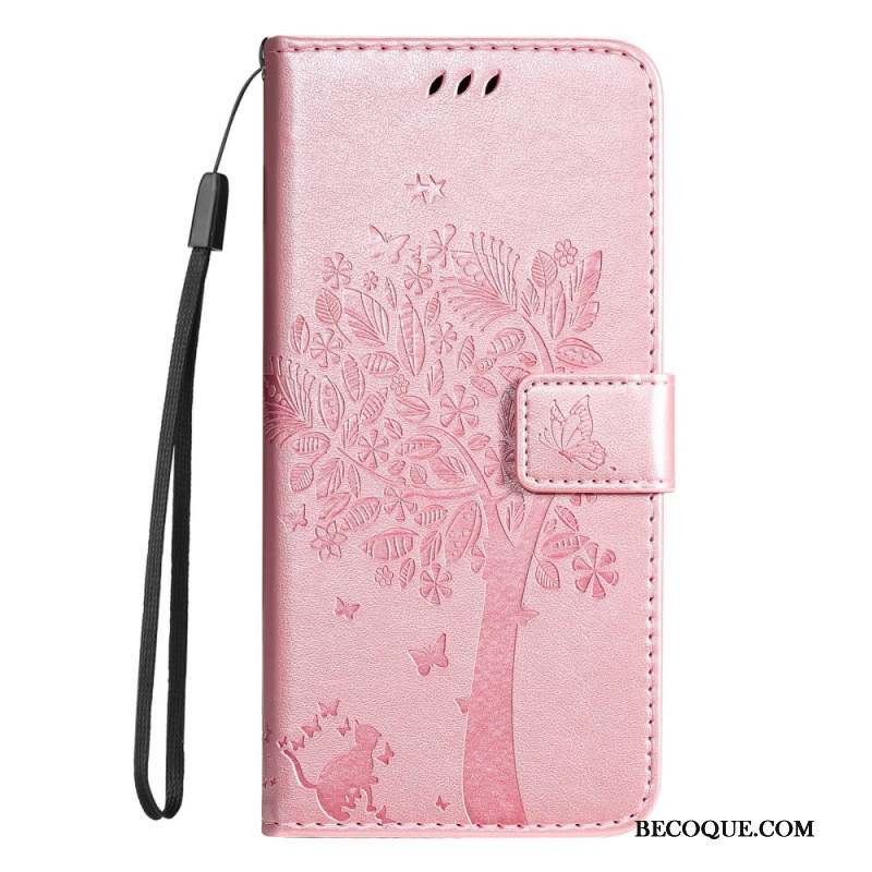 Housse Motorola Edge 50 Neo Chat et Arbre