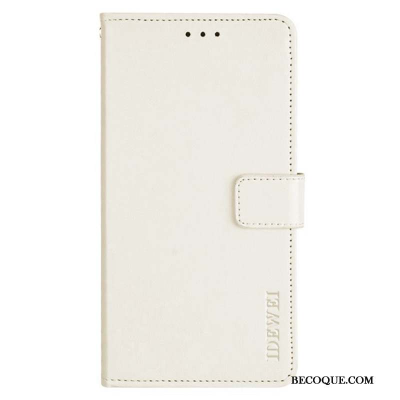 Housse Motorola Edge 50 Ultra Effet Cuir IDEWEI