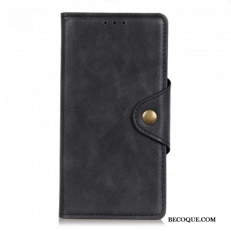 Housse Motorola G60s Simili Cuir Bouton