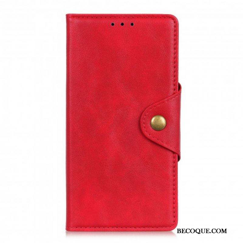 Housse Motorola G60s Simili Cuir Bouton