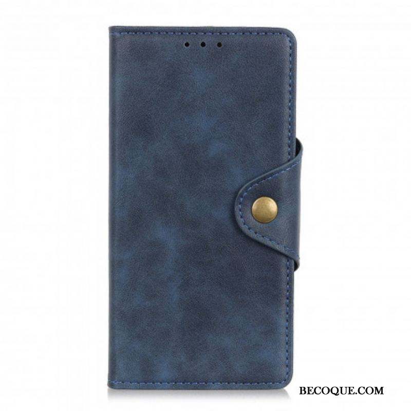 Housse Motorola G60s Simili Cuir Bouton