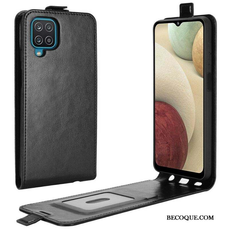 Housse Samsung Galaxy A12 / M12 Rabat Vertical Effet Cuir