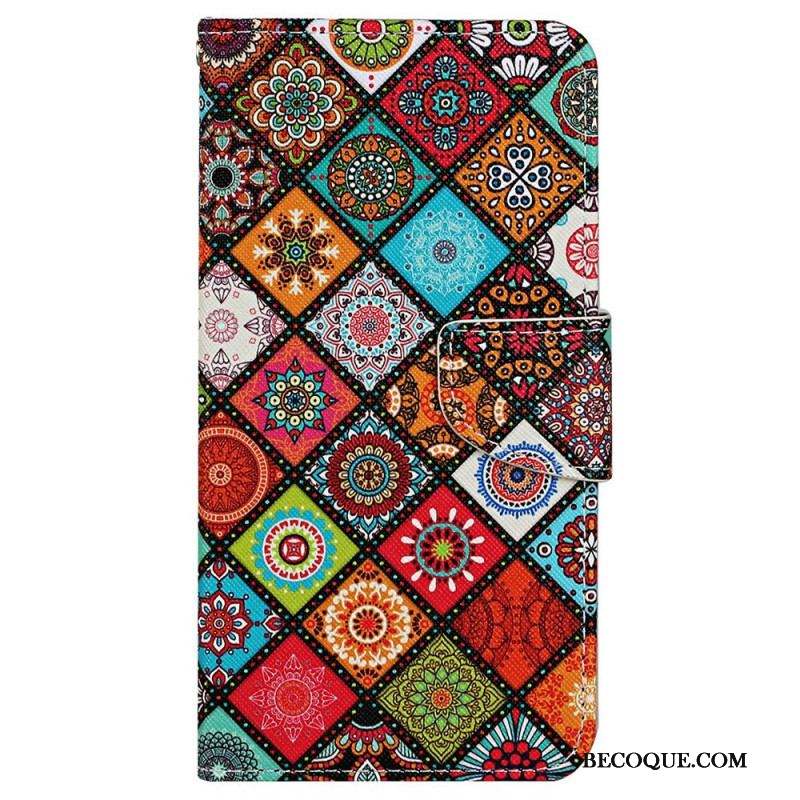 Housse Samsung Galaxy A13 Patchwork avec Lanière