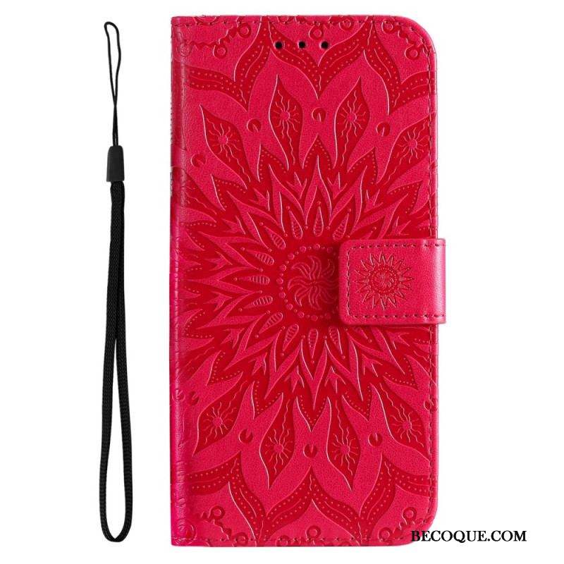 Housse Samsung Galaxy A14 5G / A14 Mandala Soleil avec Lanière