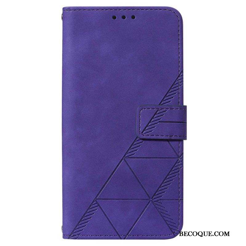 Housse Samsung Galaxy A14 5G / A14 Triangles avec Lanière