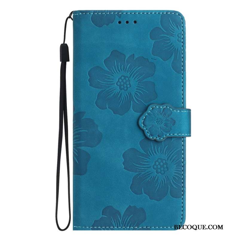 Housse Samsung Galaxy A16 4G / 5G Design Floral à Lanière
