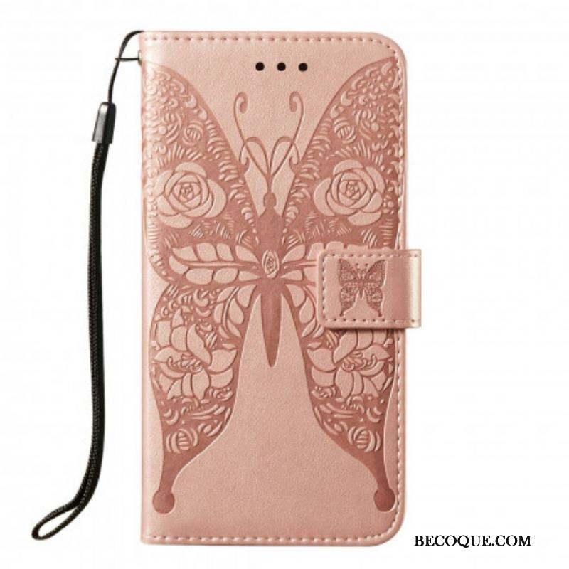 Housse Samsung Galaxy A52 4G / A52 5G / A52s 5G Papillon Motif de Fleurs