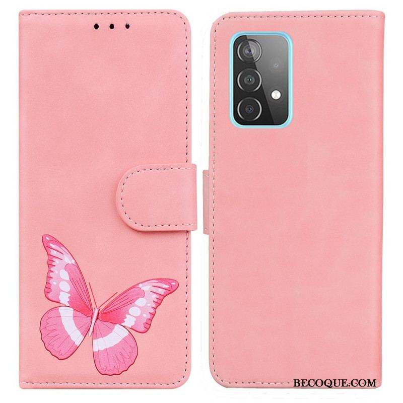 Housse Samsung Galaxy A52 4G / A52 5G / A52s 5G Skin-Touch Papillon