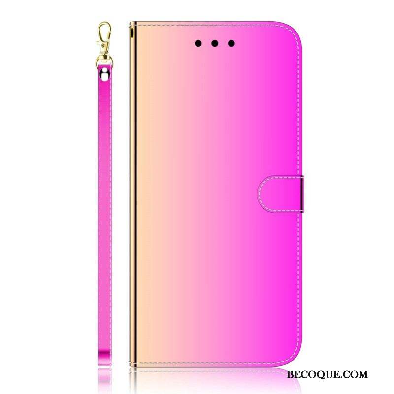 Housse Samsung Galaxy A53 5G Simili Cuir Couverture Miroir