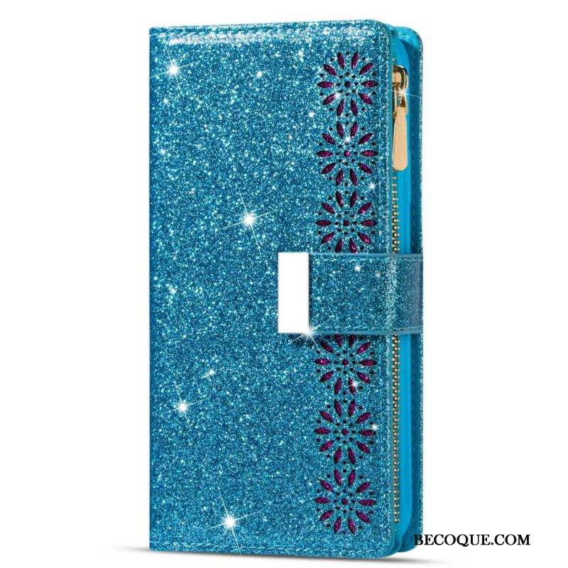 Housse Samsung Galaxy A54 5G Paillettes Portefeuille