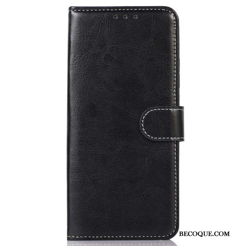 Housse Samsung Galaxy M13 Style Cuir et Coutures