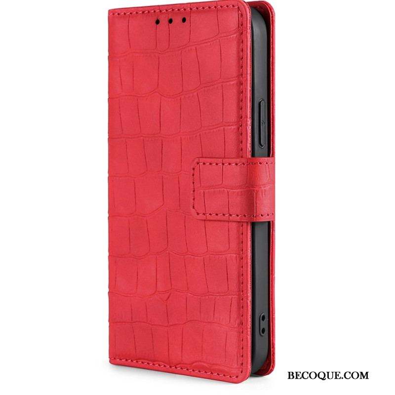 Housse Samsung Galaxy M13 Style Peau de Crocodile