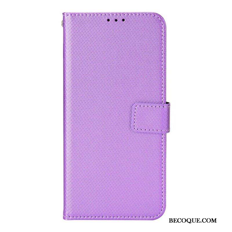 Housse Samsung Galaxy M23 5G Motif Texturé avec Lanière