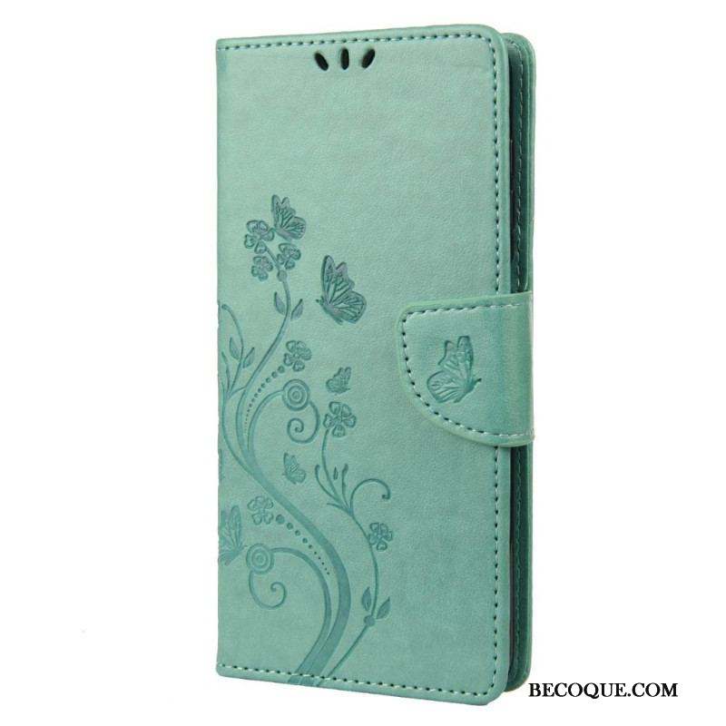 Housse Samsung Galaxy M23 5G Papillons et Fleurs