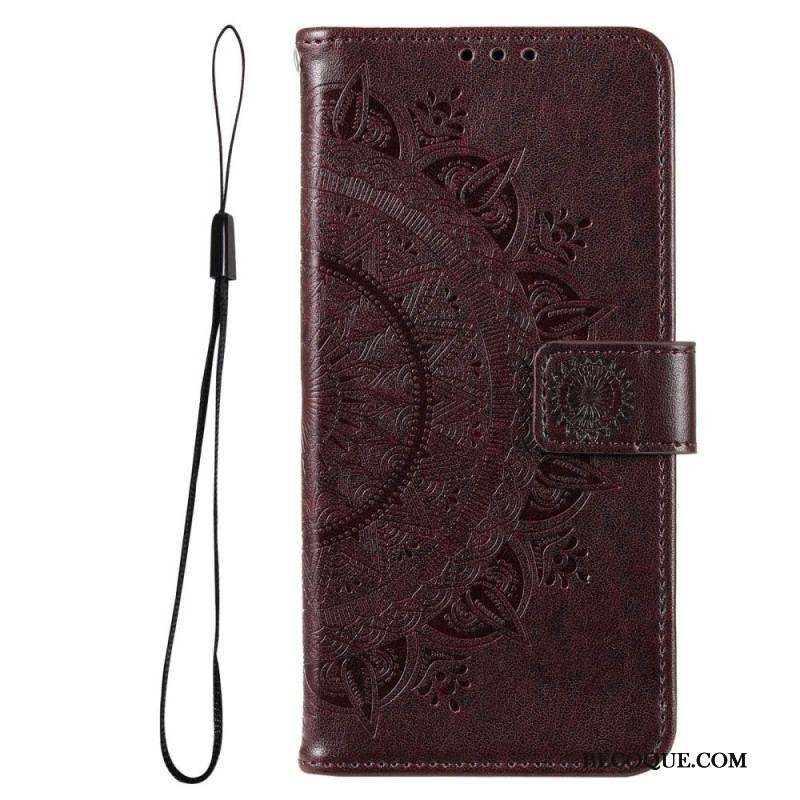 Housse Samsung Galaxy M33 5G Mandala Soleil à Lanière