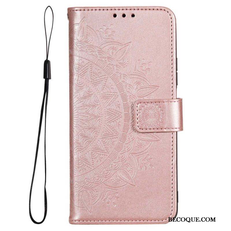 Housse Samsung Galaxy M33 5G Mandala Soleil à Lanière