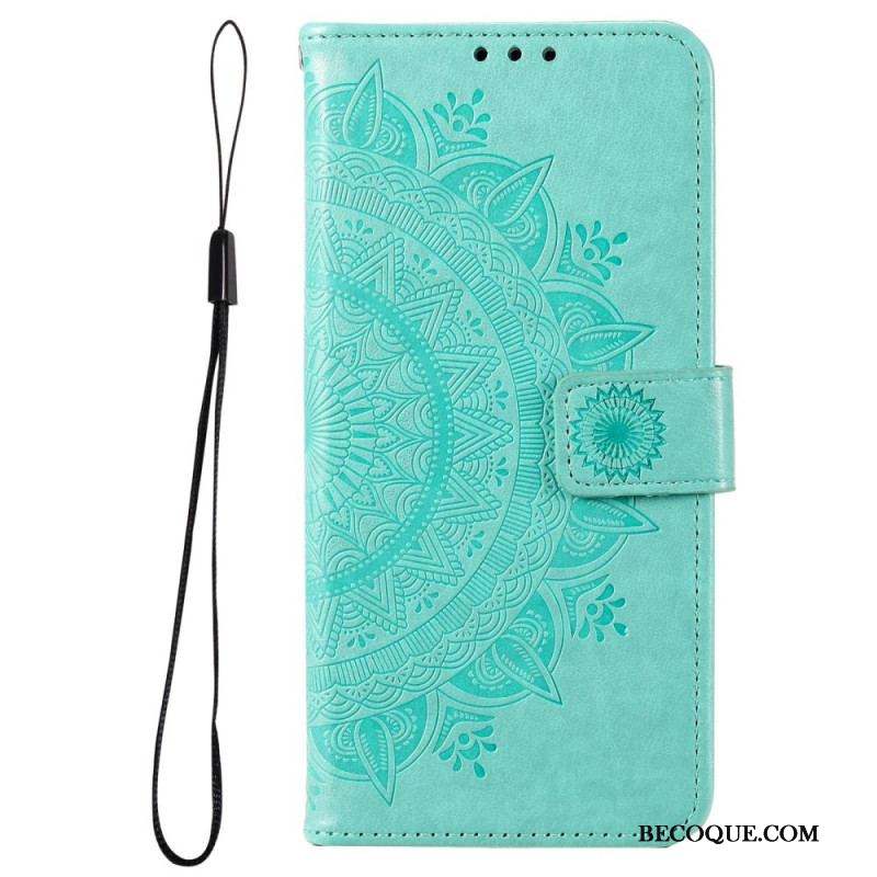 Housse Samsung Galaxy M33 5G Mandala Soleil à Lanière